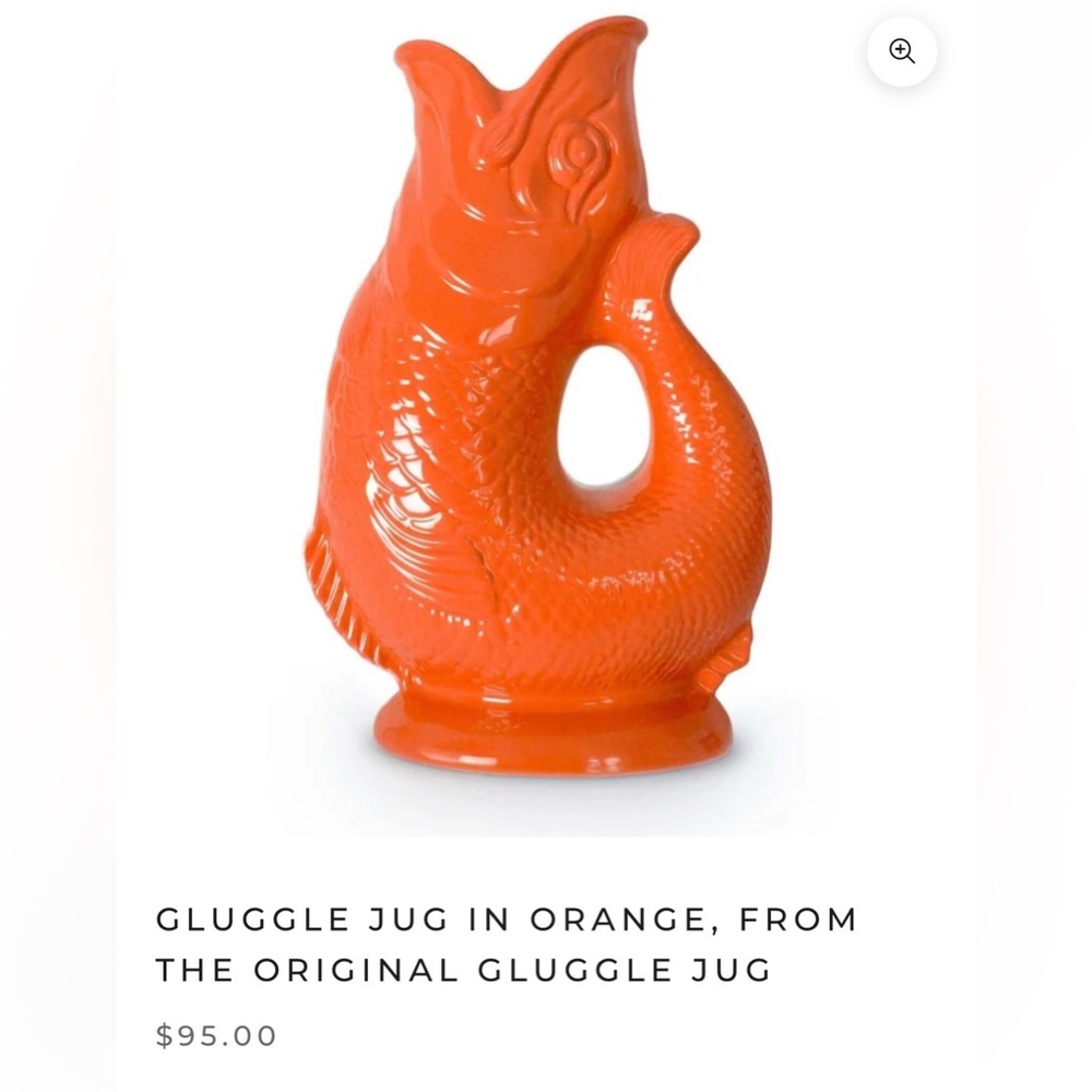 The Original Gluggle Jug in Vibrant Orange NWT